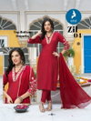 Zil By Kaya Roman Silk Online Kurti With Bottom Dupatta Wholesale
